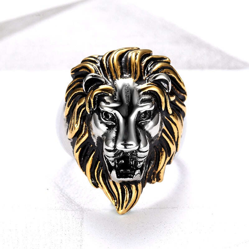 Lion Ring - "Leo the Golden" - Sizes 7-16 - R40