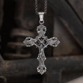 INRI Budded Cross Stainless Steel Pendant