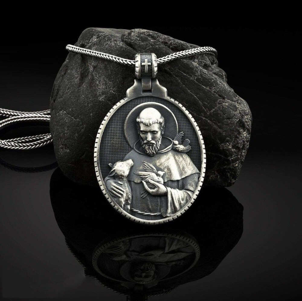 St Francis Of Assisi Necklace,the patron saint of animals