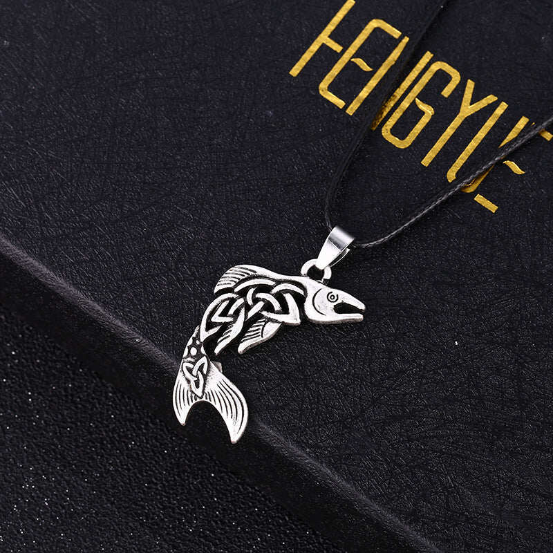 Viking Celtic Mermaid Pendant Necklace