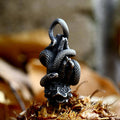 Snake Wrapped Fingers Stainless Steel Animal Pendant