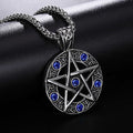 Pentagram Stainless Steel And Cubic Zirconia Pendant