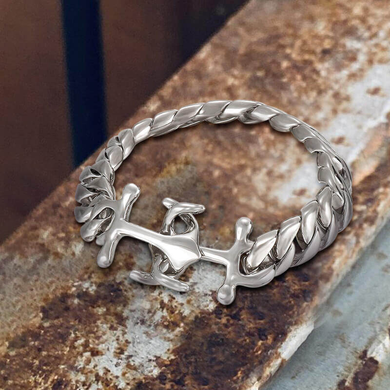 Anchor Cuban Chain Stainless Steel Marine Bracelet