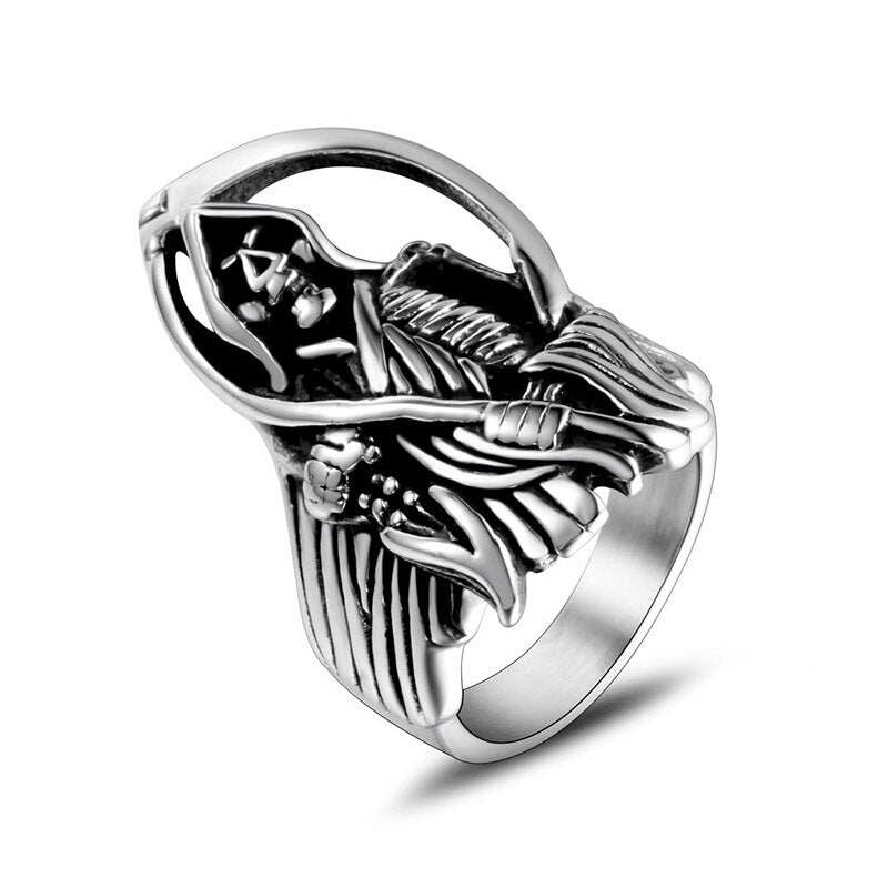 Grim Reaper with Scythe Ring - Sizes 7-12 - R36