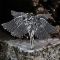 Six Wings Angel Sterling Silver Religion Pendant