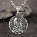 Jesus and Virgin Stainless Steel Pendant
