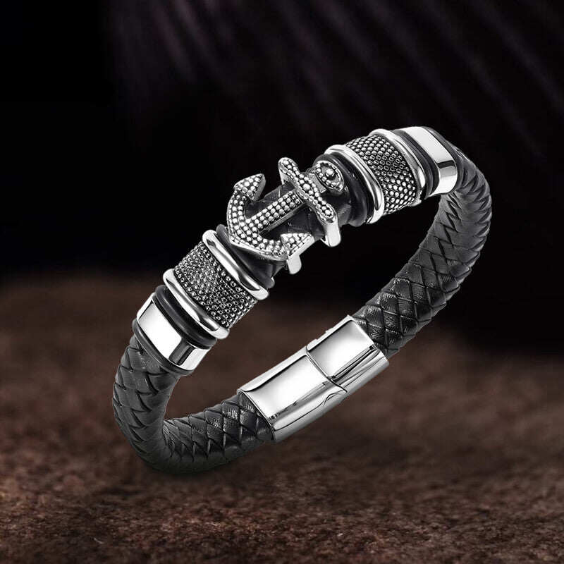 Anchor Scale Stainless Steel Marine Bracelet