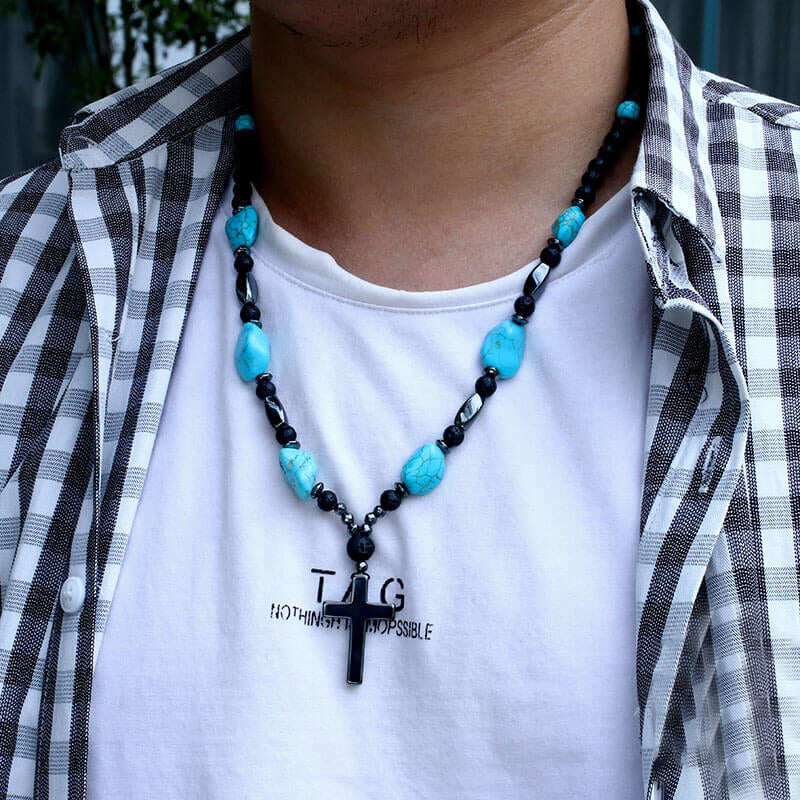 60 cm Turquoise Bead Necklace