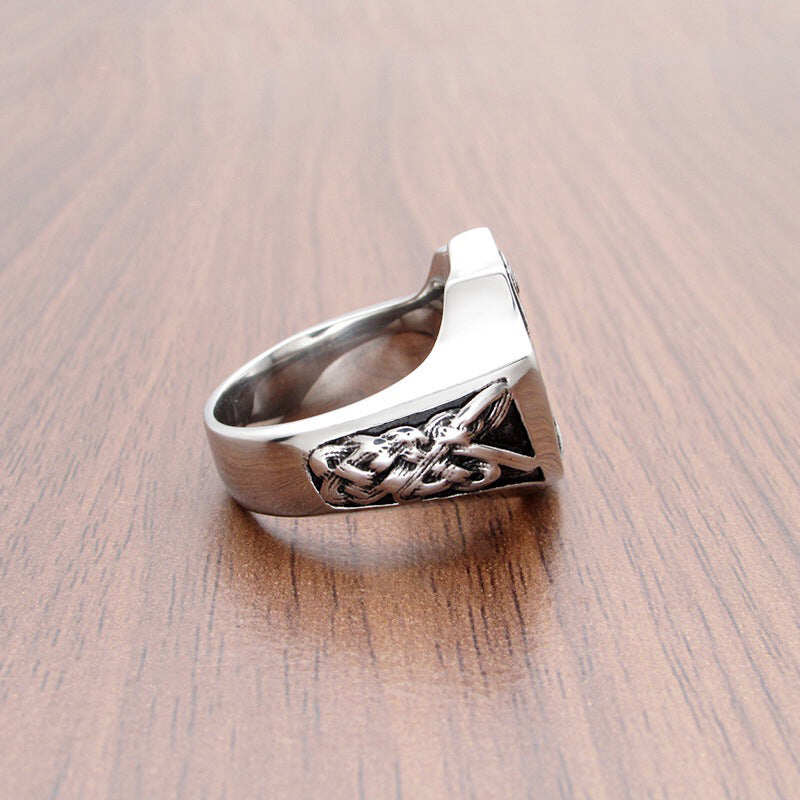 Archangel Guardian Stainless Steel Ring