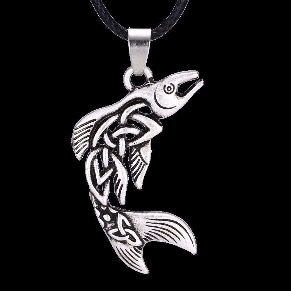 Viking Celtic Mermaid Pendant Necklace