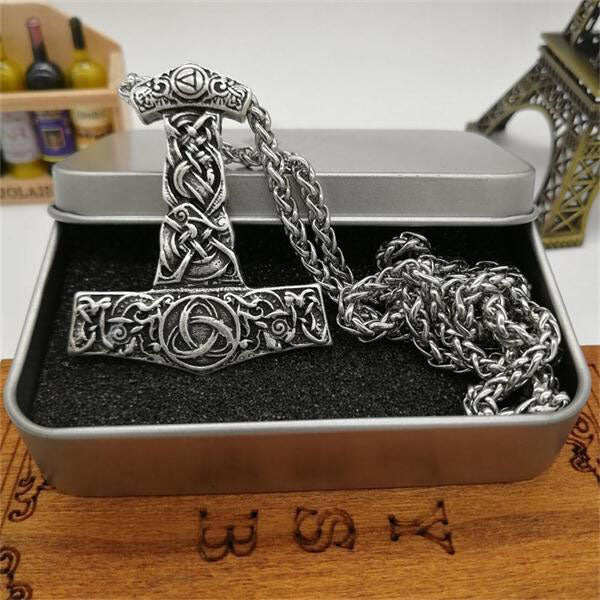 Viking Thor's Hammer Pendant Necklace