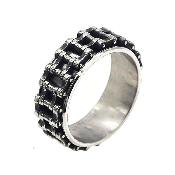 Bike Chain Rotating Ring - Stainless Steel