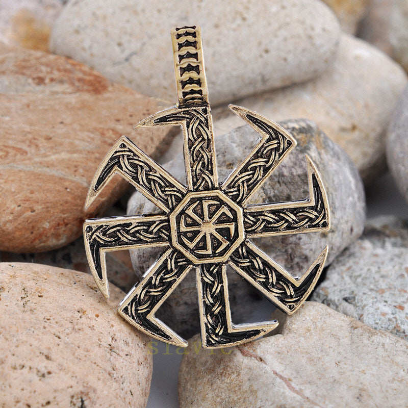 Viking Slavic Kolovrat Pendant Necklace