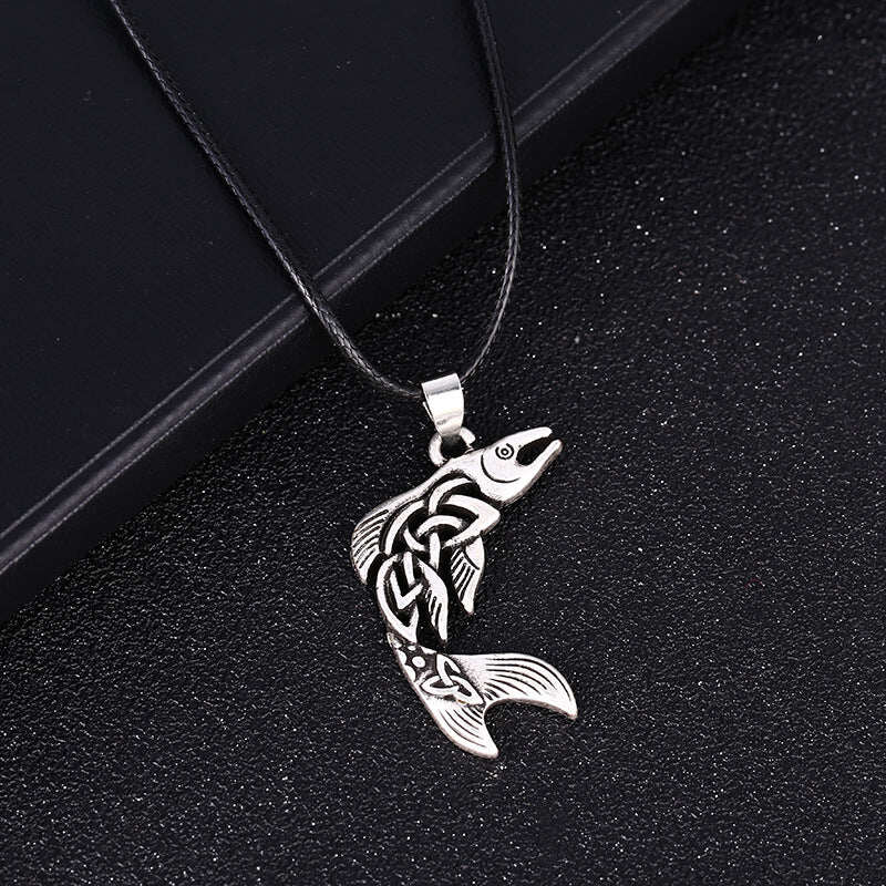 Viking Celtic Mermaid Pendant Necklace