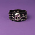 Skull Bracelet Death Head (Leather)