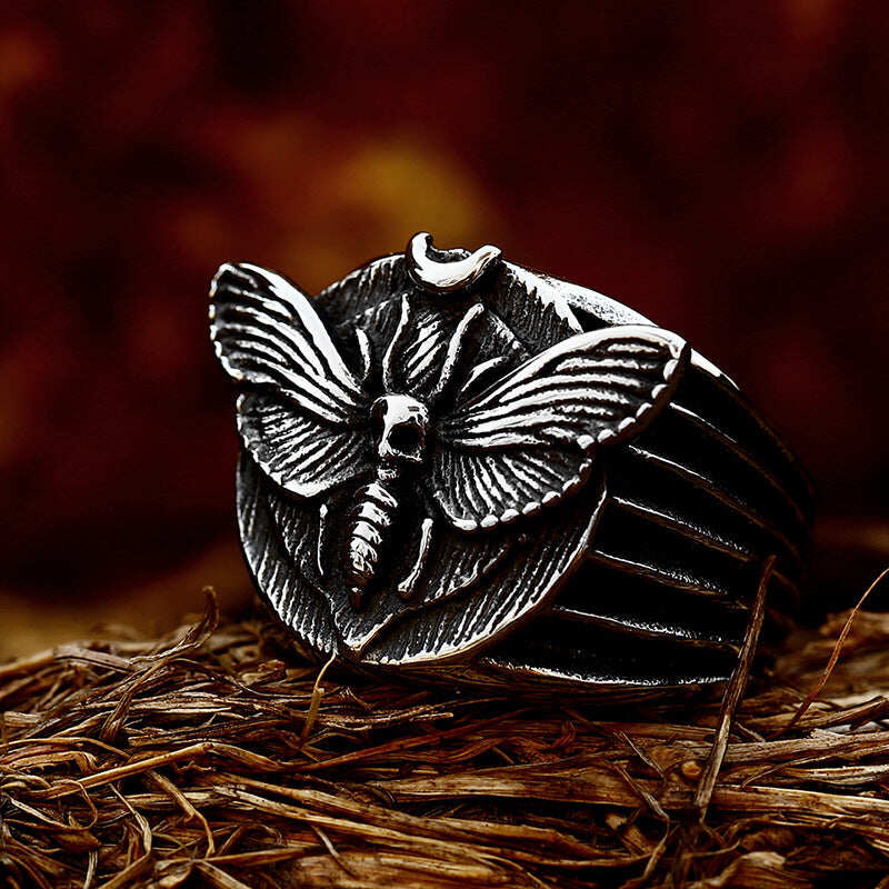 Death Head Moth Ring - Sizes 7-13 - R158