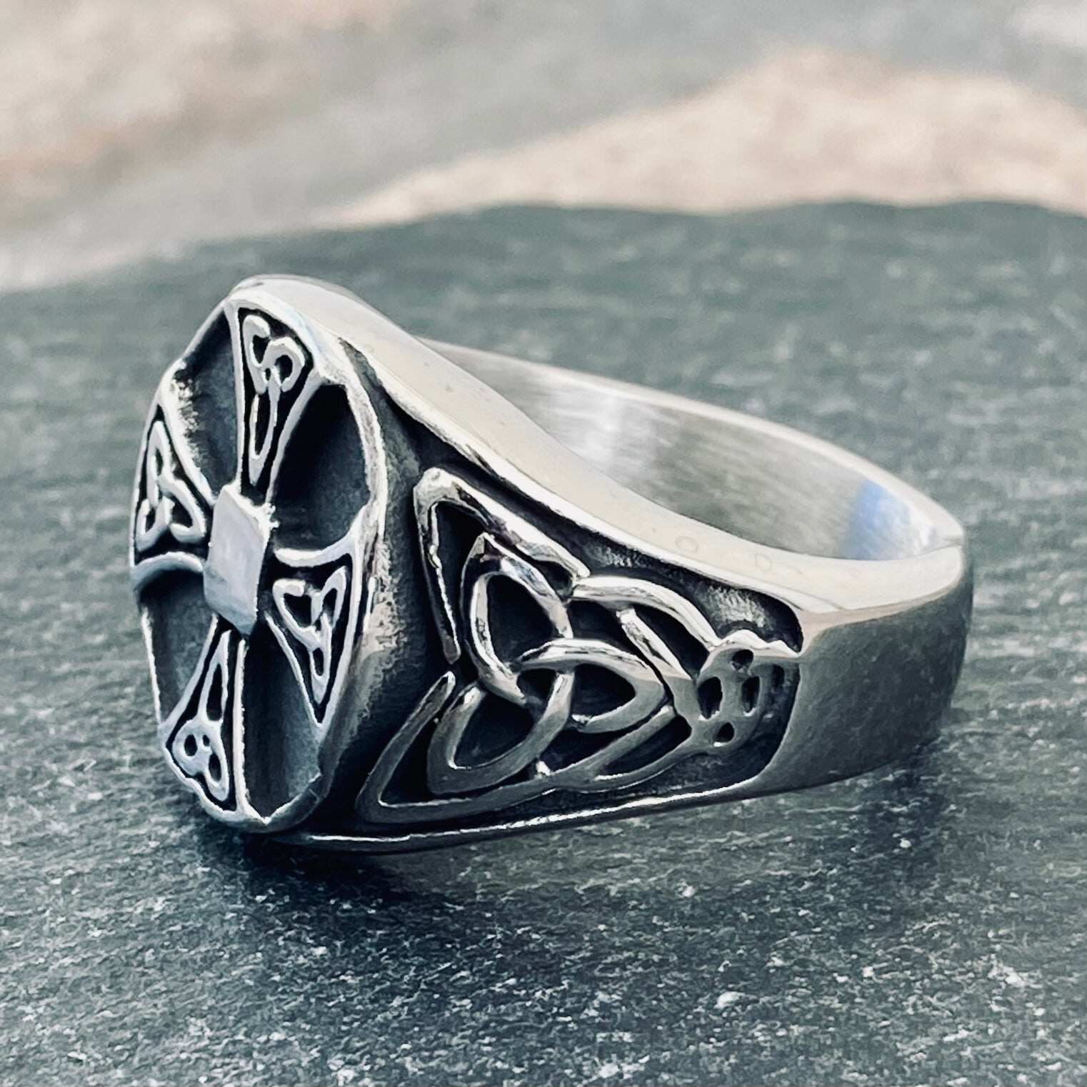 Cross Ring - Celtic Cross - Sizes 7-15 - R85