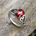 Openwork Heart Stainless Steel Engagement Ring