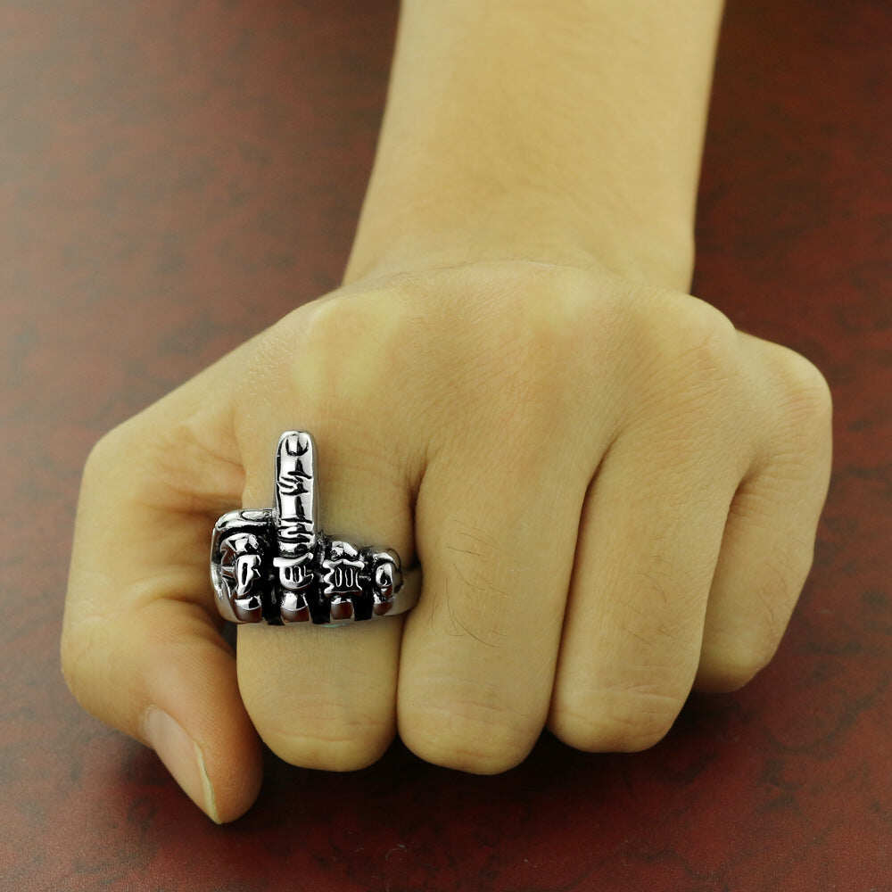 Middle Finger Ring - Sizes 5-15 - R210