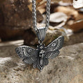 Death's-head Hawkmoth Stainless Steel Skull Pendant