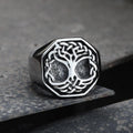 Classic Tree of Life Stainless Steel Viking Ring