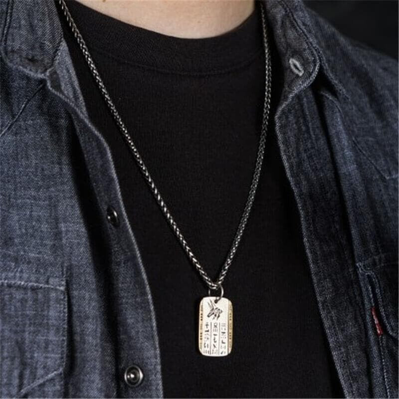 Anubis and Horus Sterling Silver Pendant