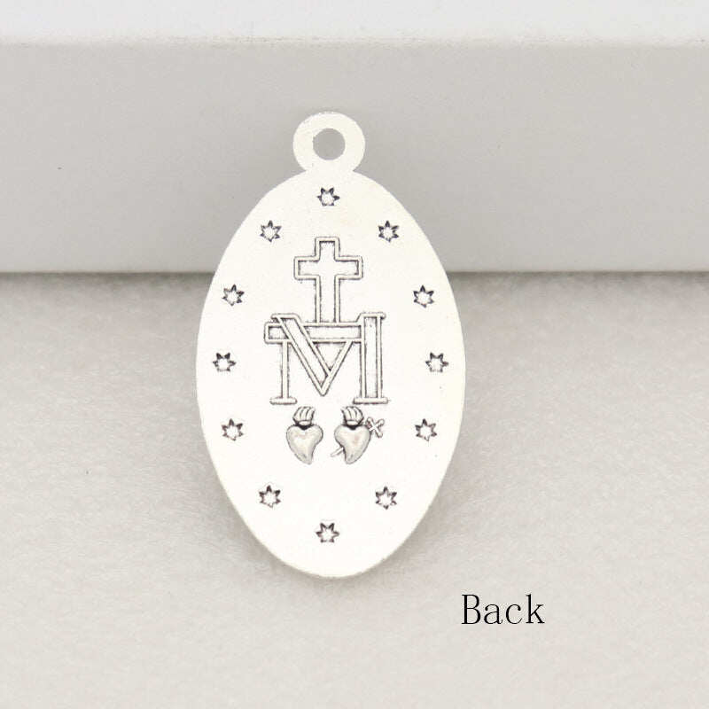 Miraculous Medal Necklace Enamel Jewelry