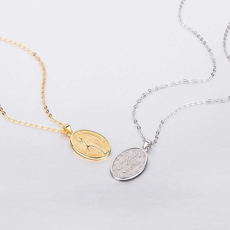Sterling Silver Miraculous Medal Necklace