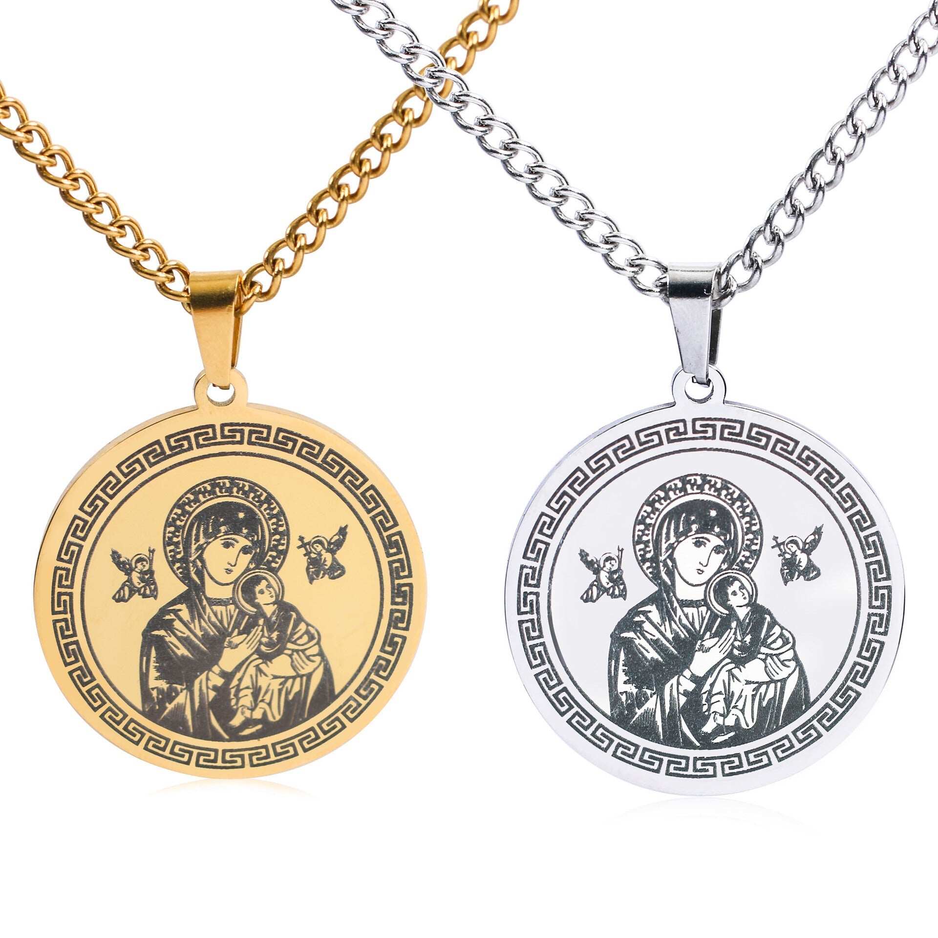 Our Lady of Perpetual Help Stainless Steel Necklace