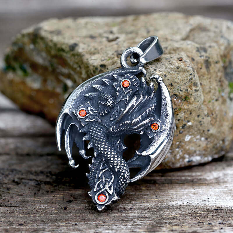 Guardian Dragon Stainless Steel Pendant
