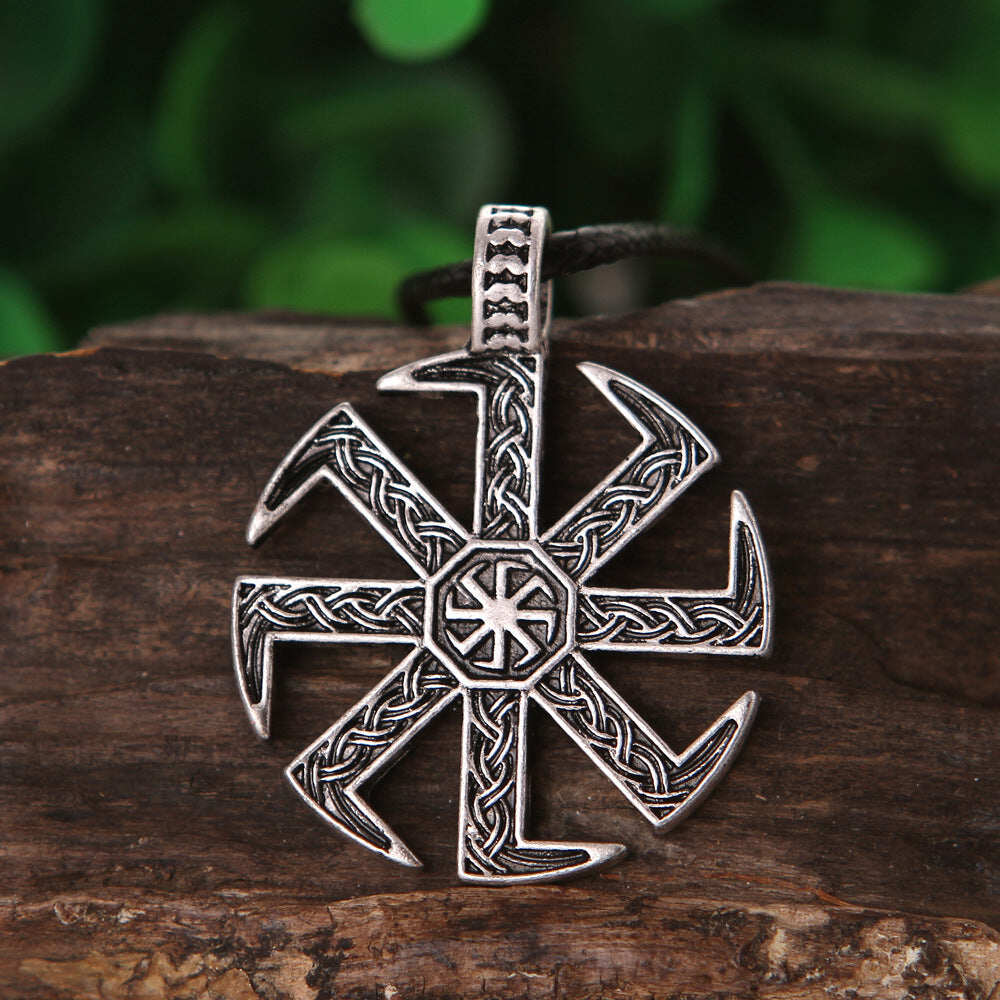 Viking Slavic Kolovrat Pendant Necklace