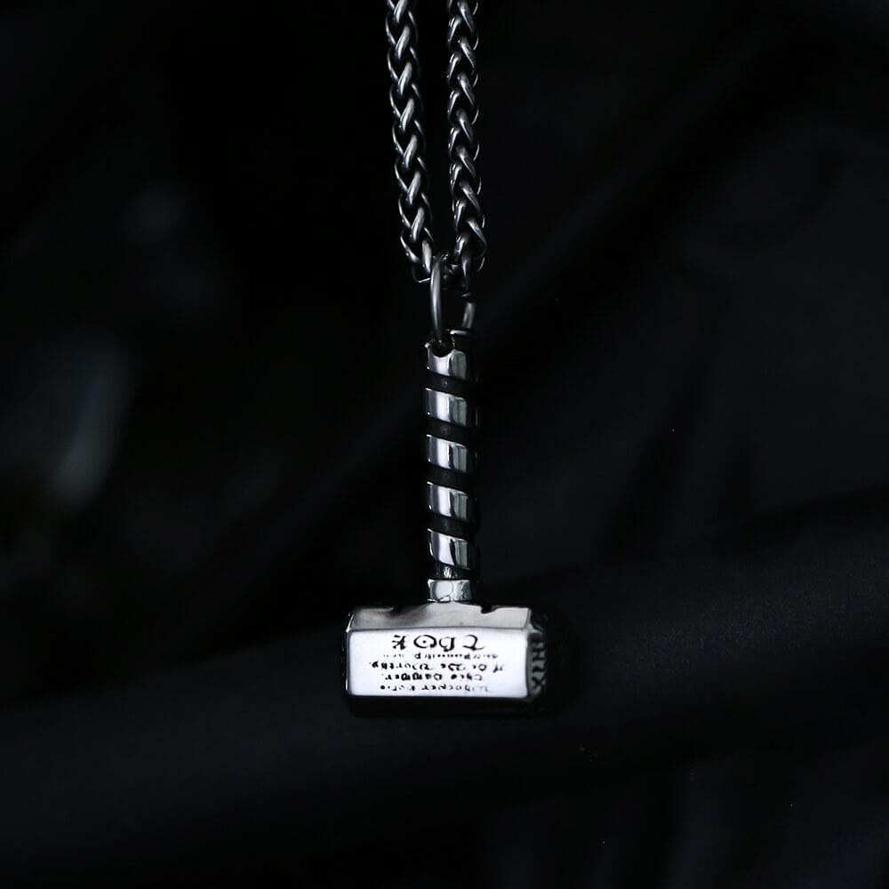 Thor's Hammer Valknut Stainless Steel Viking Necklace