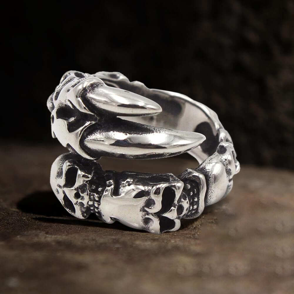 Beast Claw Stainless Steel Skull Ring