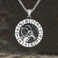 12 Constellation Divination Stainless Steel Pendant