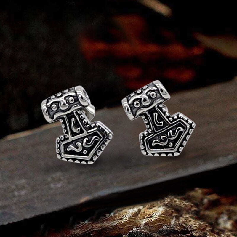 Mjöllnir Hammer Stainless Steel Viking Earring