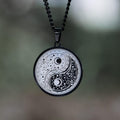 Gothic Yin Yang Mandala Stainless Steel Necklace