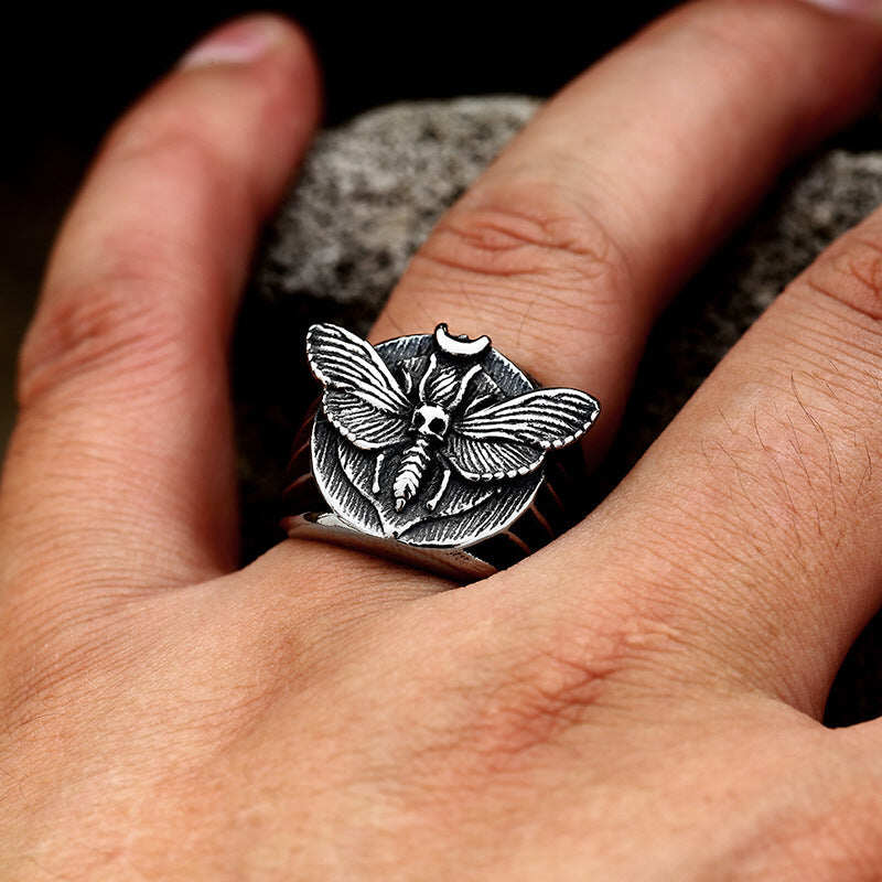 Death Head Moth Ring - Sizes 7-13 - R158