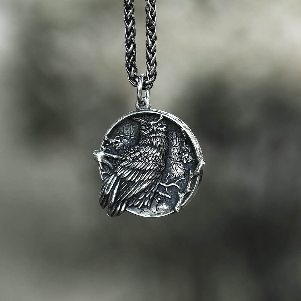 Wisdom Owl Stainless Steel Pendant
