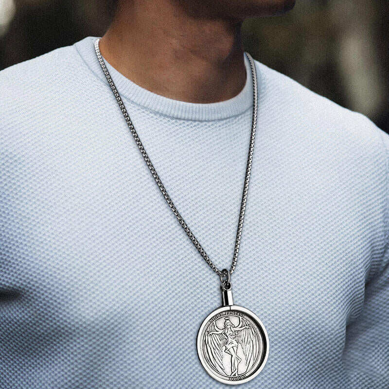 Angel And Demon Alloy Hobo Nickel Coin Pendant