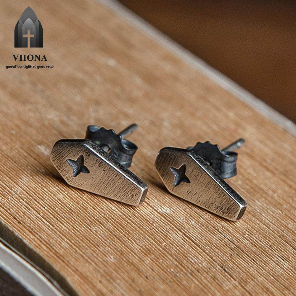 Viiona Death Cross Diamond Stud Earrings