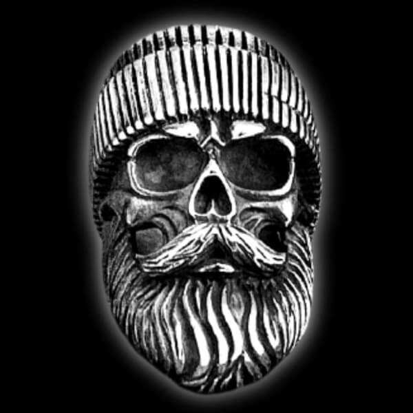 Beanie Beard Skull Ring