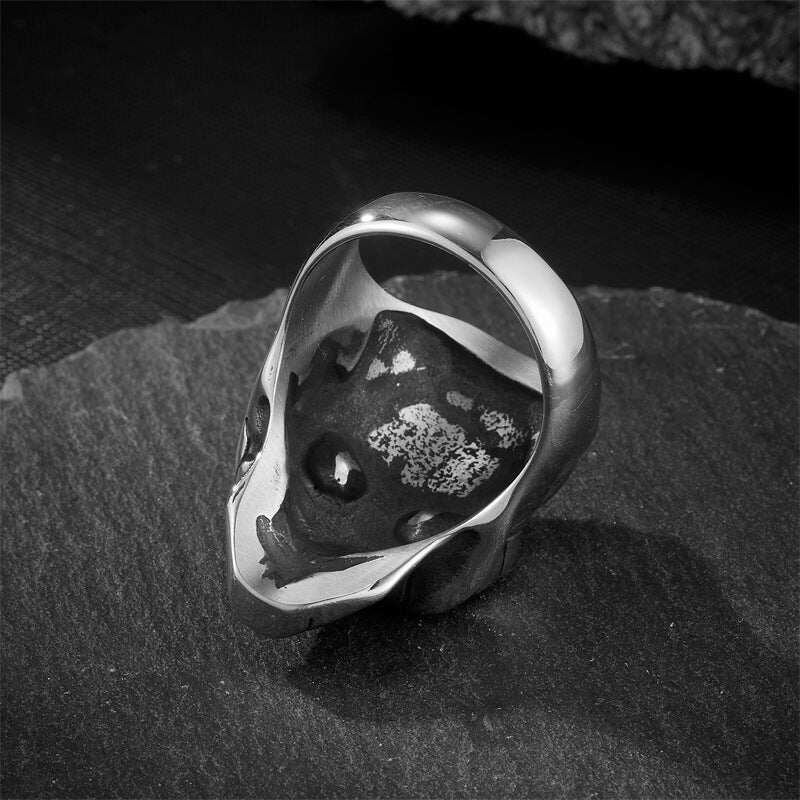 "Bone Crusher" - American Flag Skull Ring - Sizes 8-13 - R103