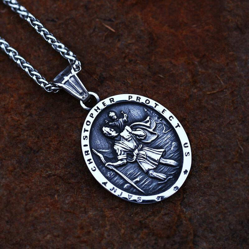 St.CHRISTOPHER necklace - The patron saint of travelers