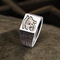 Eye of Ra Ankh Egyptian Symbol Sterling Silver Adjustable Ring