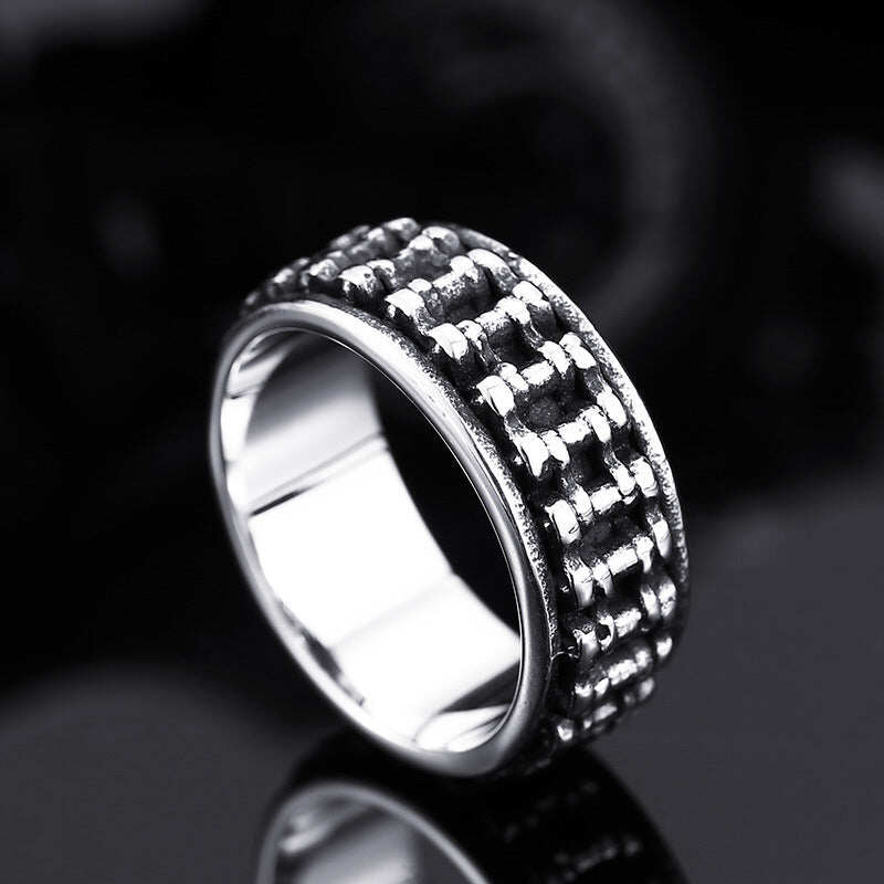Bike Chain Rotating Ring - Stainless Steel