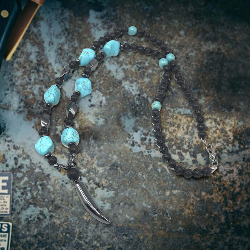 60 cm Turquoise Bead Necklace