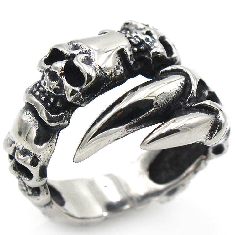Beast Claw Stainless Steel Skull Ring