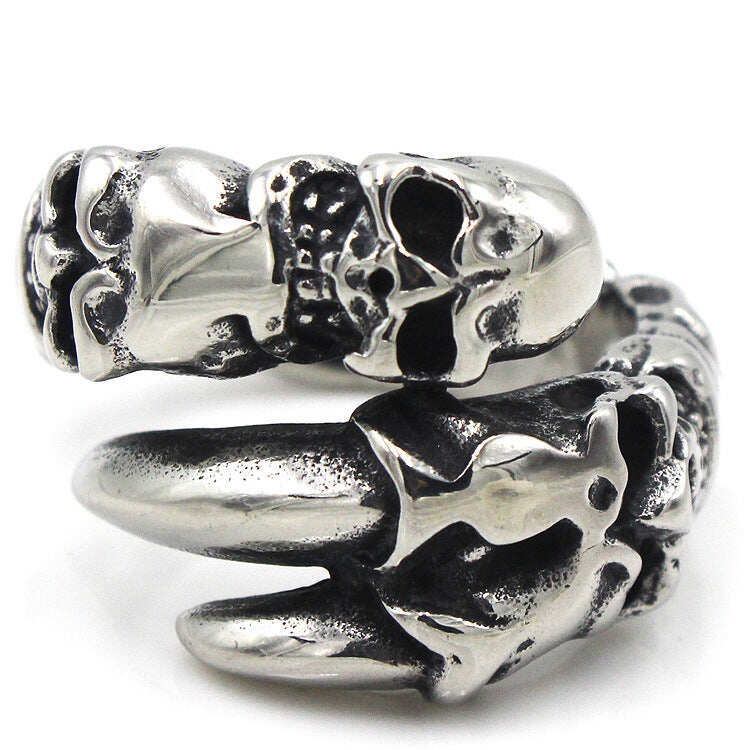 Beast Claw Stainless Steel Skull Ring