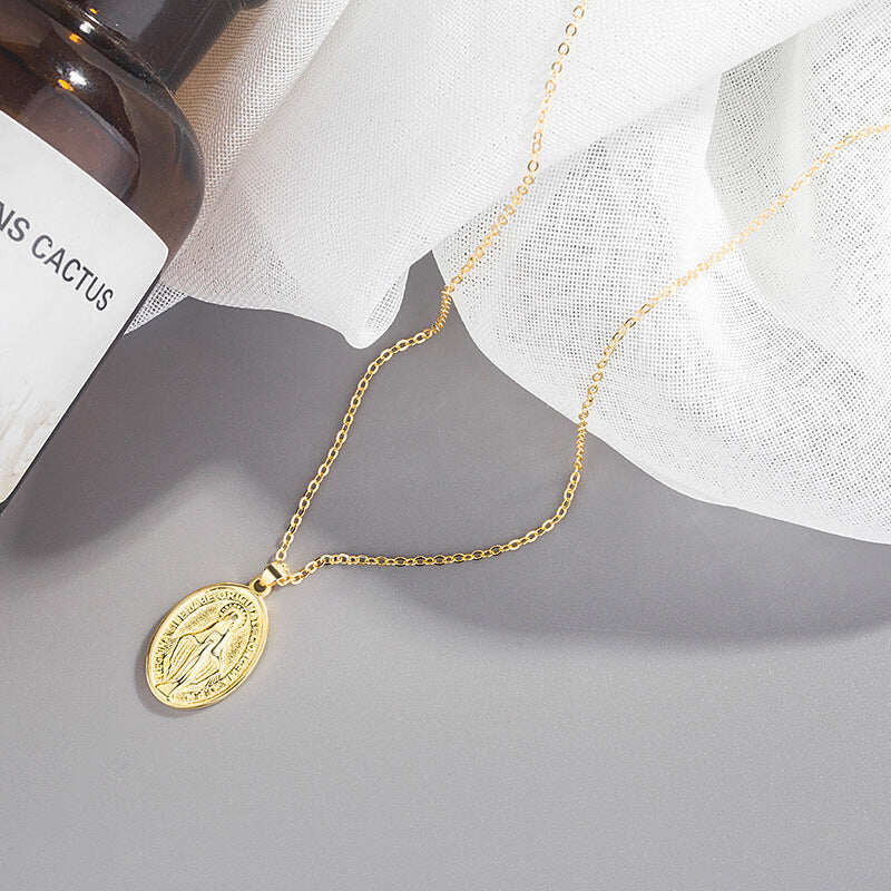 Sterling Silver Miraculous Medal Necklace