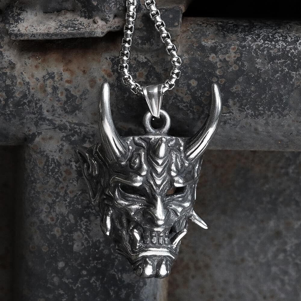 Yokai Oni Stainless Steel Pendant